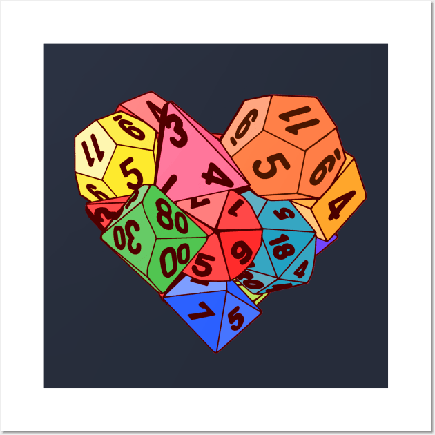 <3 RPG DICE Wall Art by Shiron